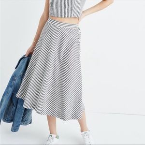 Madewell Rhoda side button midi skirt